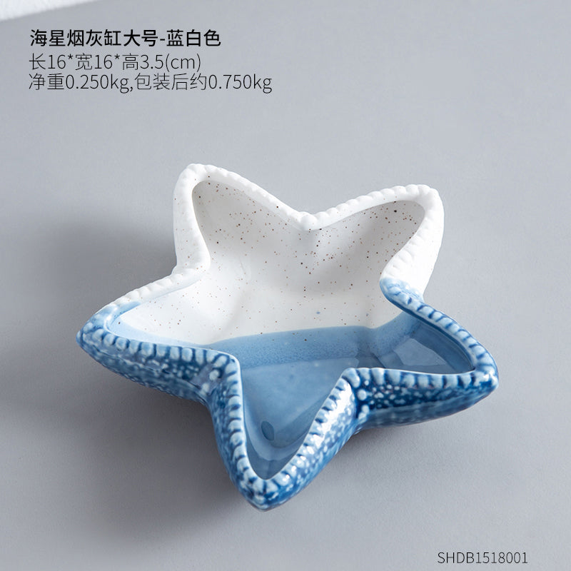 Ceramic Ashtray Set – Nordic Coastal Tabletop Decor