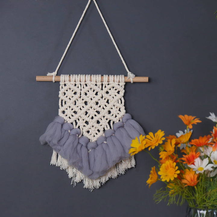 Hand-Woven Wall Tapestry for Cozy Nordic Room Texture