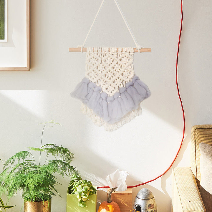 Hand-Woven Wall Tapestry for Cozy Nordic Room Texture