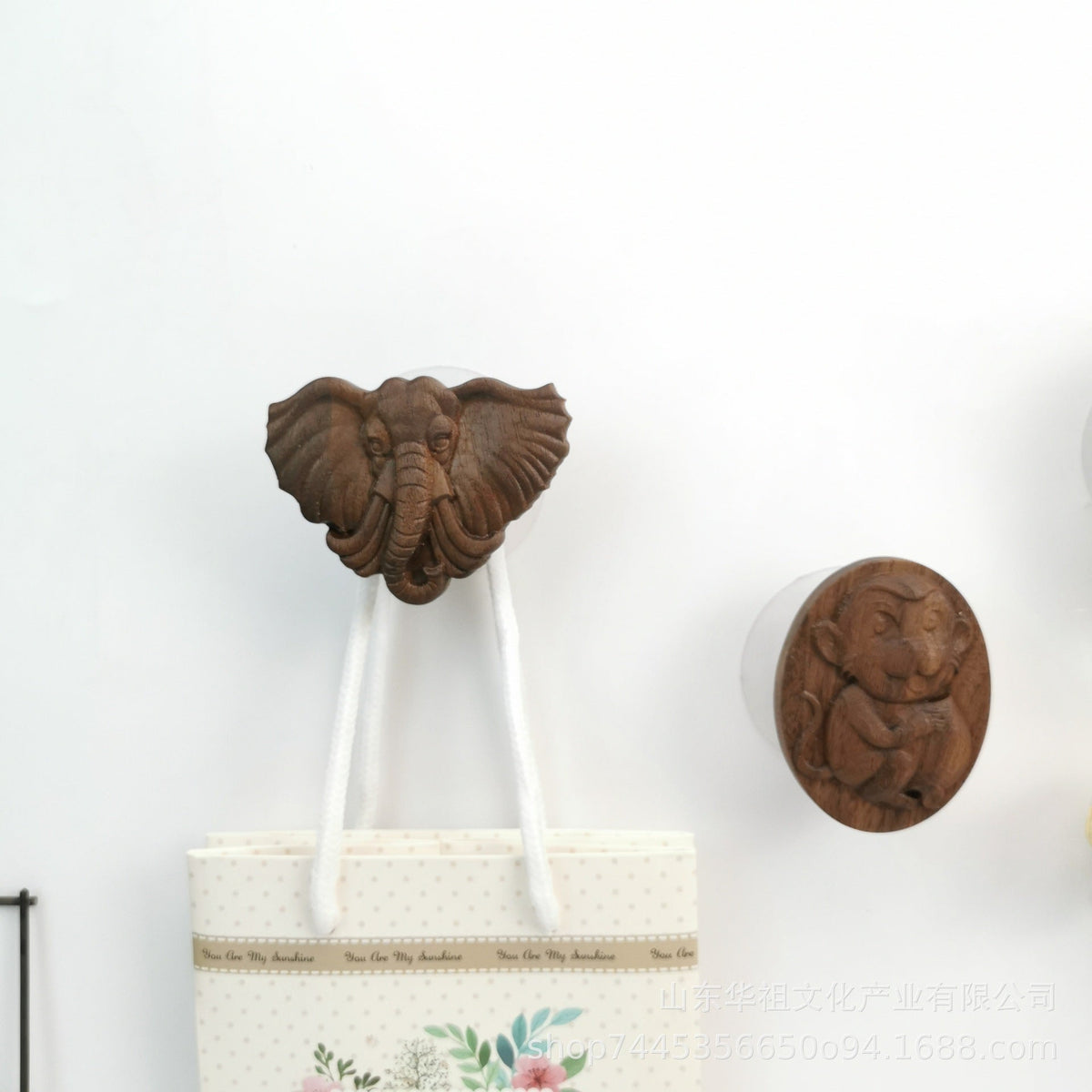 Wooden Animal Wall Hook for Rustic Entryway Organization