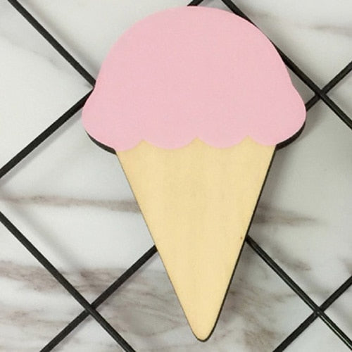 Nordic Wooden Kids’ Wall Hooks for Cheerful Storage