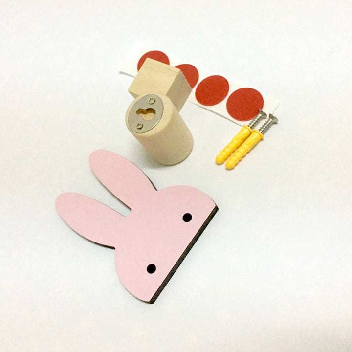 Nordic Wooden Kids’ Wall Hooks for Cheerful Storage