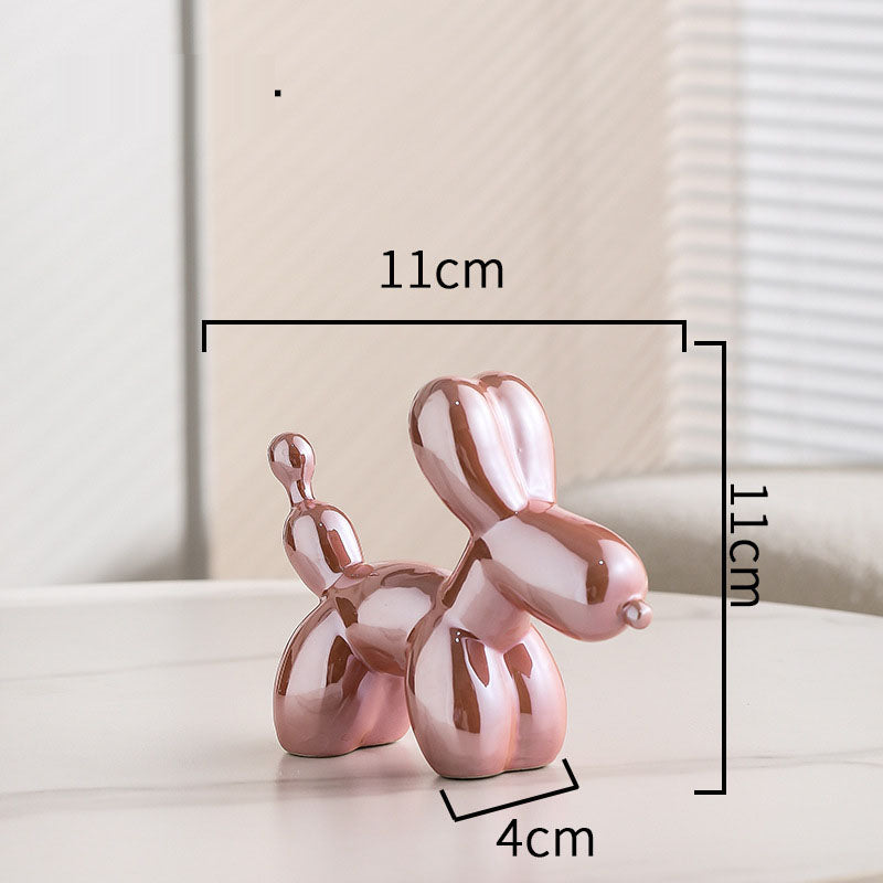 Metallic Balloon Dog Sculpture for Playful Luxury Decor