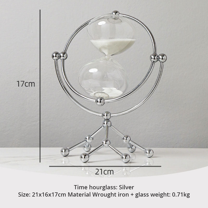 Rotating Hourglass Decor for Luxury Tabletop Styling