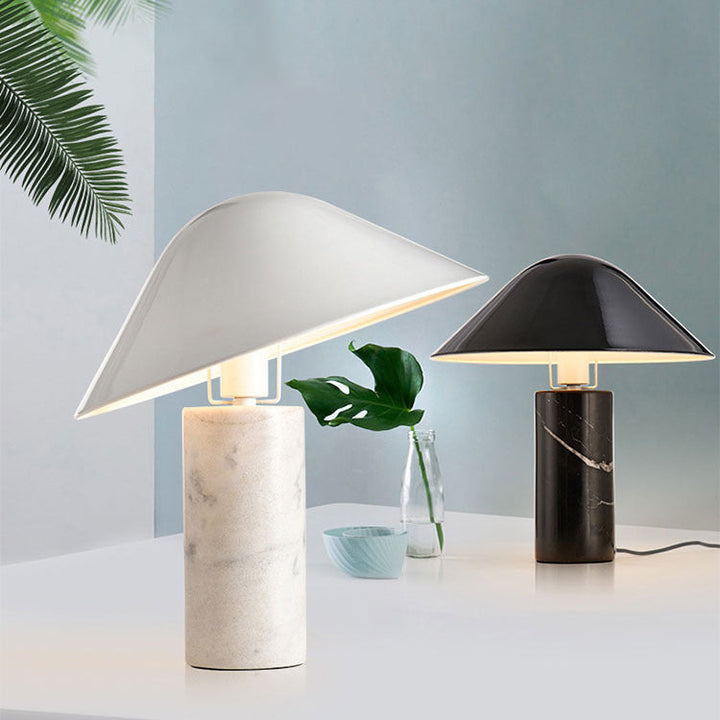 Nordic Marble Mushroom Table Lamp with Rotating Shade