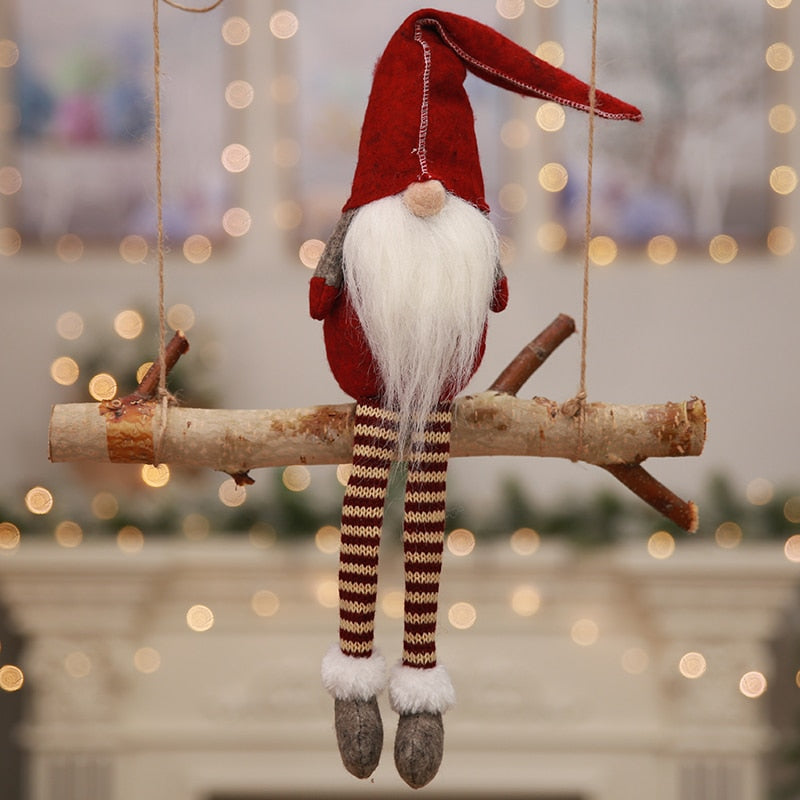 Nordic Plush Gnome Ornaments for Cozy Christmas Decor