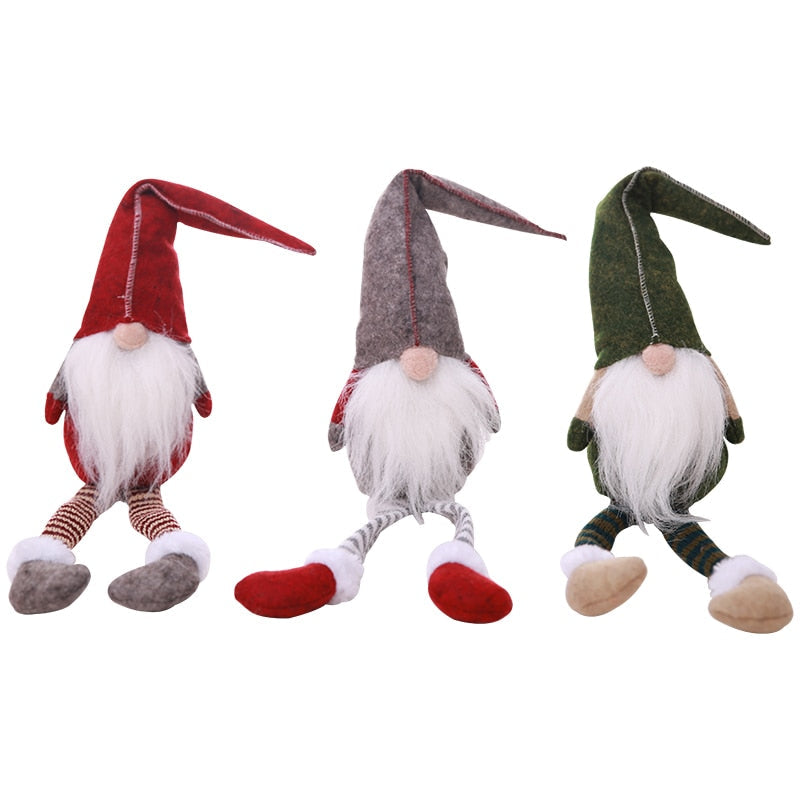 Nordic Plush Gnome Ornaments for Cozy Christmas Decor