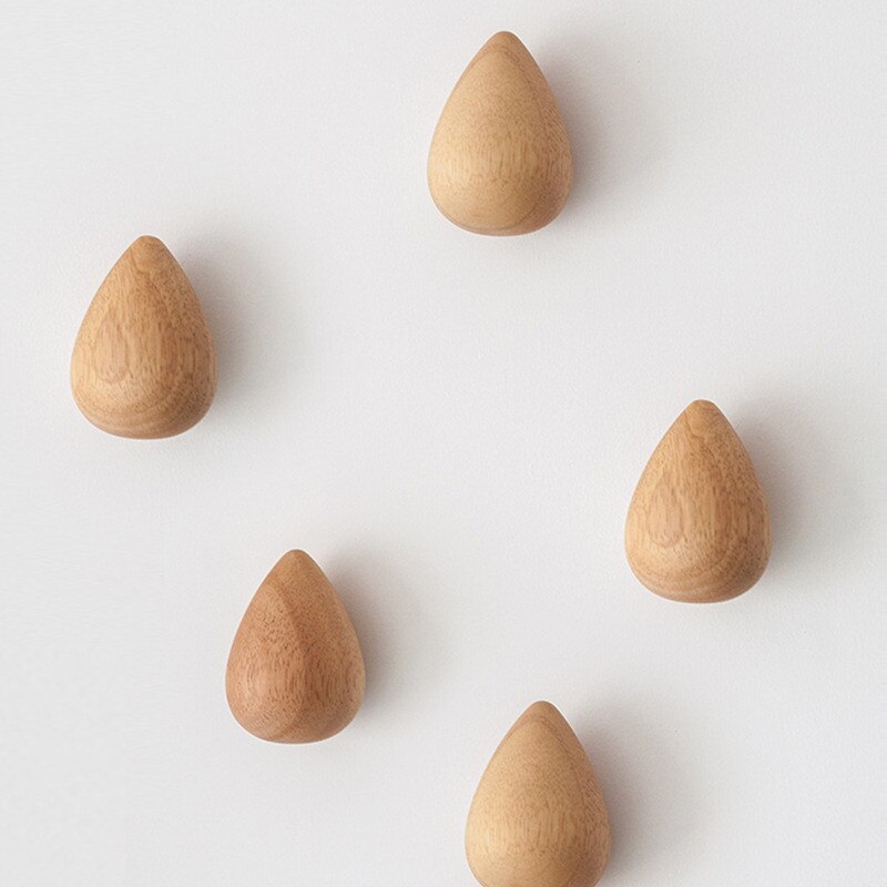 Wood Wall Hooks for Coats | Nordic Space-Saving Storage