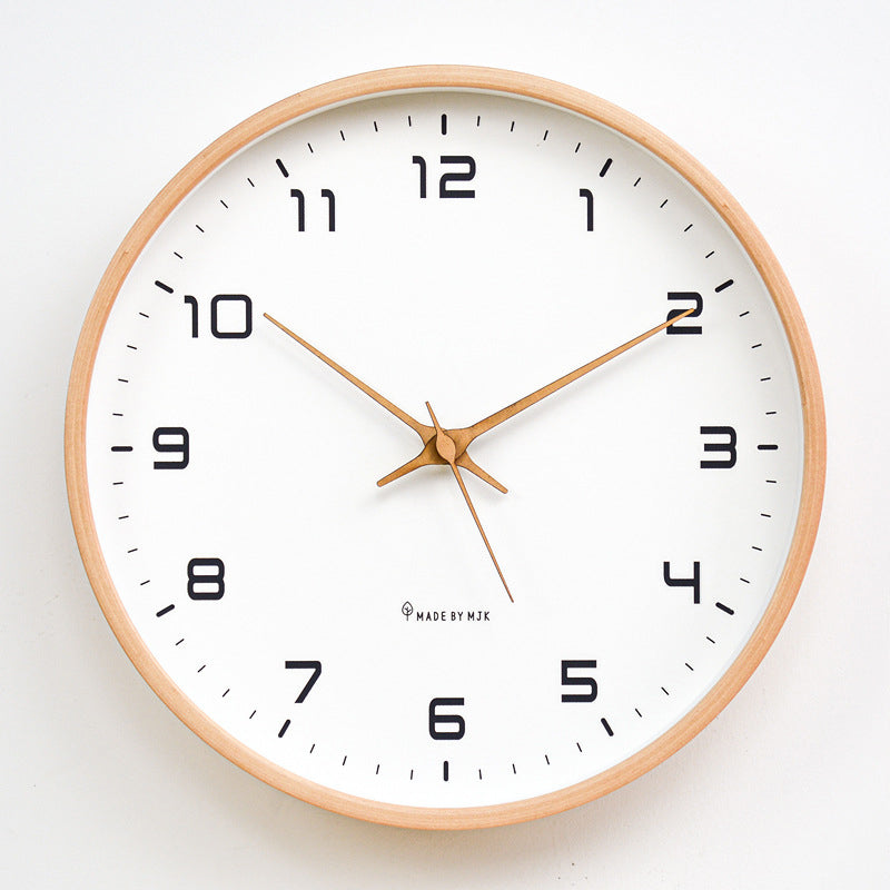 Nordic Wood Wall Clock for Easy, Elegant Readability