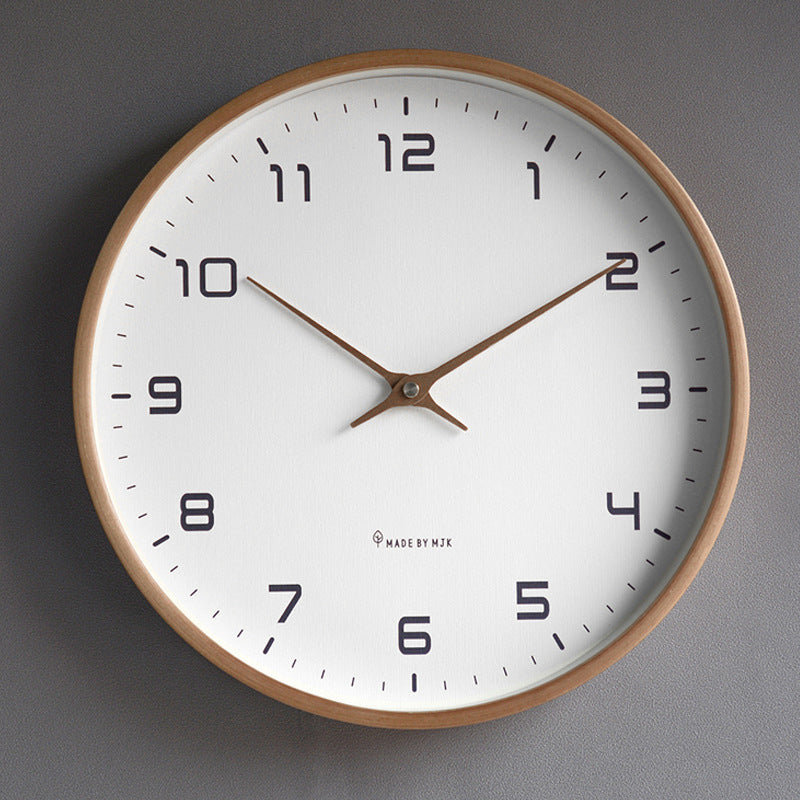 Nordic Wood Wall Clock for Easy, Elegant Readability