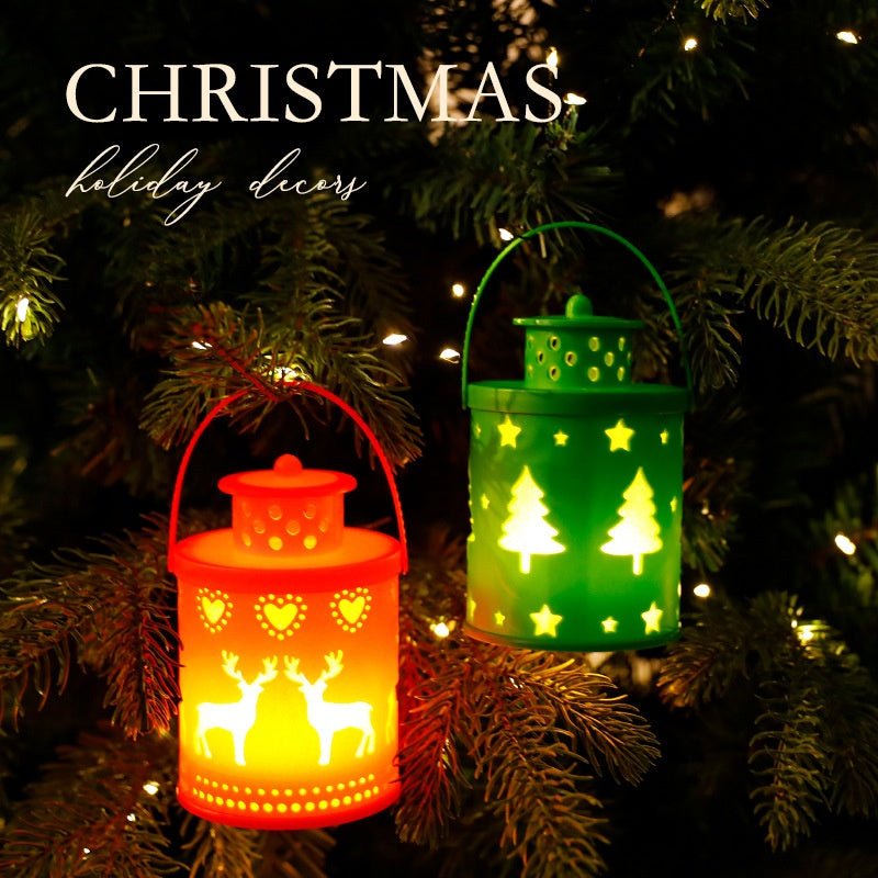 Nordic Christmas Lantern for Cozy Holiday Glow Decor