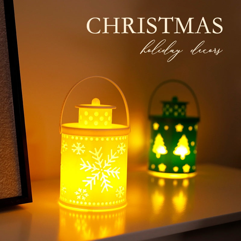 Nordic Christmas Lantern for Cozy Holiday Glow Decor