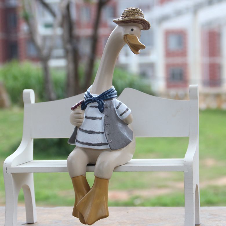 Nordic Duck Couple Decor for Whimsical Home Charm Accent
