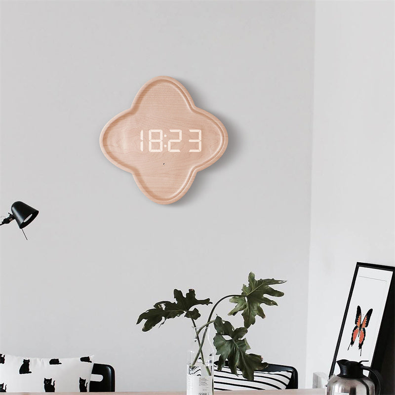 Nordic LED Wall Clock for Sculptural Living Room Decor