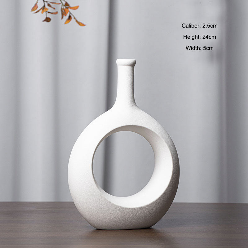 Nordic Ceramic Vase for Sculptural Modern Home Decor