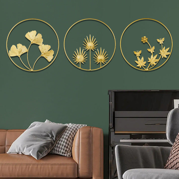 Gold Metal Wall Art for Elegant Nordic Interior Decor