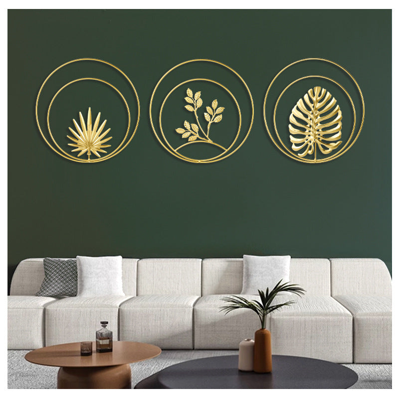 Gold Metal Wall Art for Elegant Nordic Interior Decor