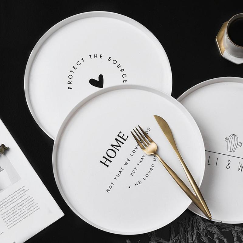 Nordic Round Serving Tray for Breakfast and Snacks