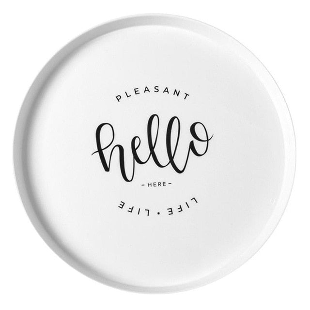 Nordic Round Serving Tray for Breakfast and Snacks
