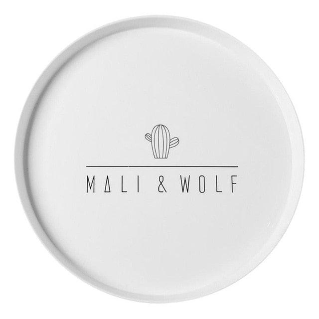 Nordic Round Serving Tray for Breakfast and Snacks