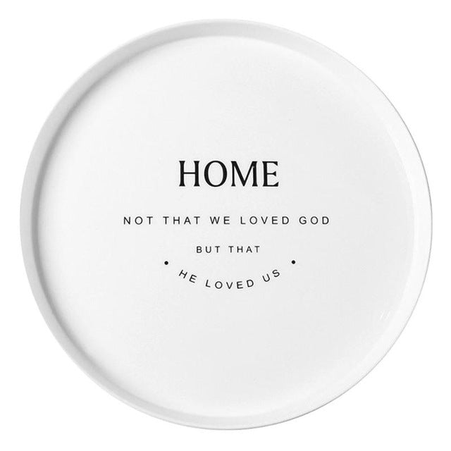 Nordic Round Serving Tray for Breakfast and Snacks