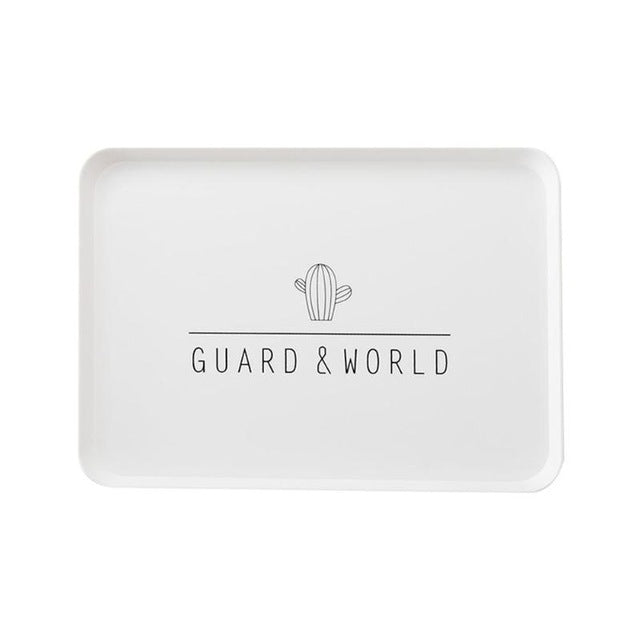 Nordic Monochrome Serving Tray for Breakfast & Tea