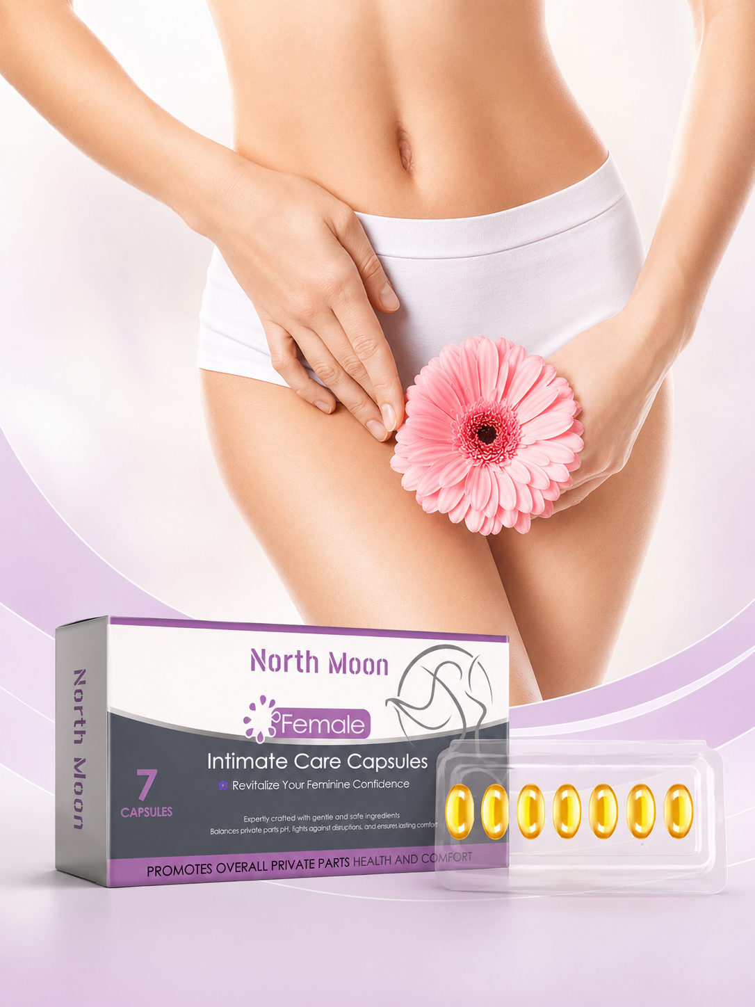 North Moon Intimate Care Capsules – Comfort & Balance