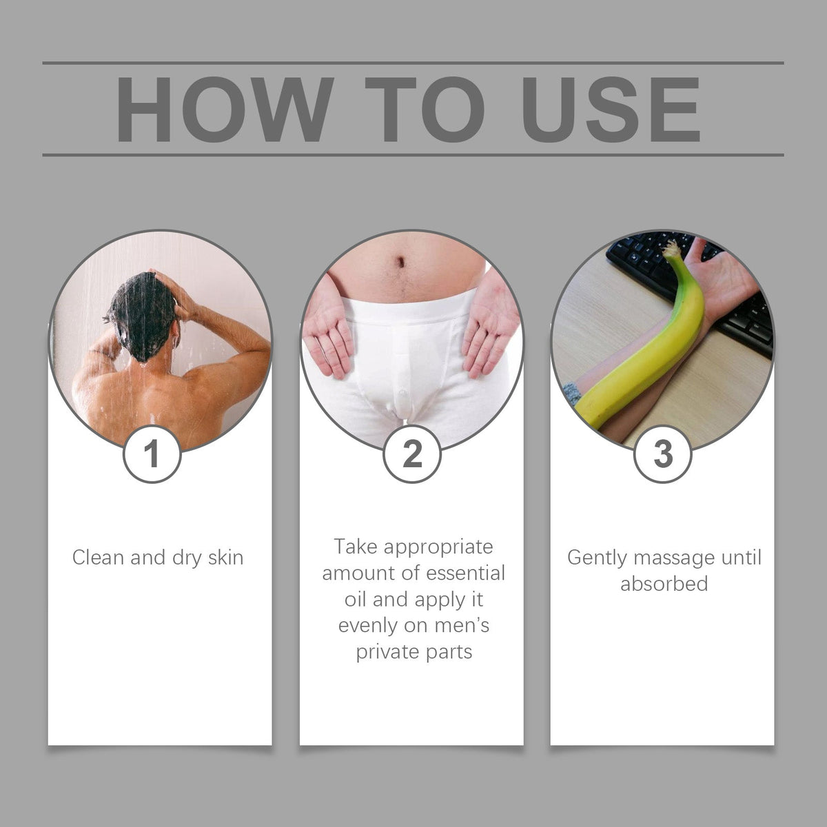 Men's Massage Oil for Soothing Intimate Body Care