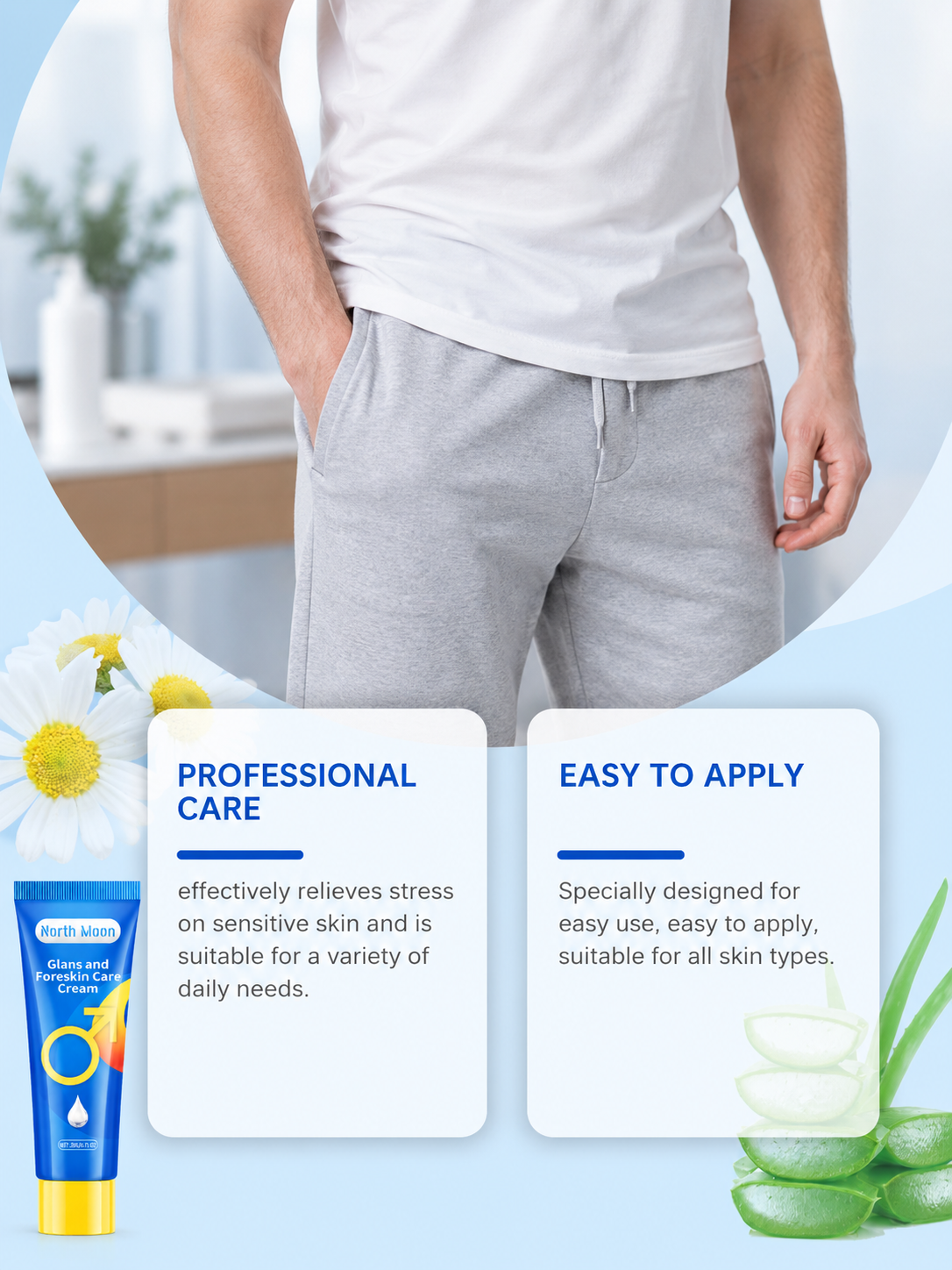 Men's Intimate Care Cream — Antibacterial & Soothing Relief