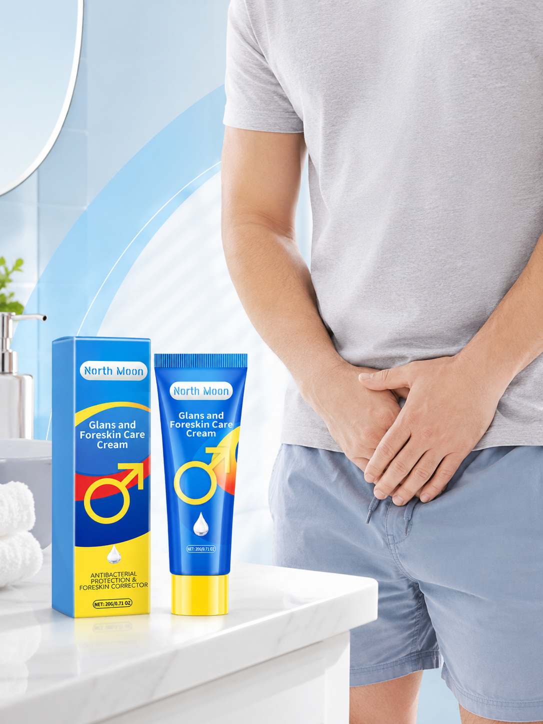 Men's Intimate Care Cream — Antibacterial & Soothing Relief