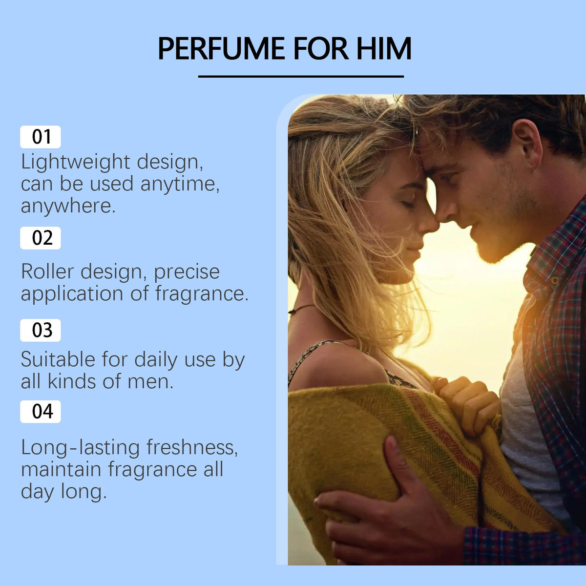 Men's Roll-On Fragrance for All-Day Charming Scent