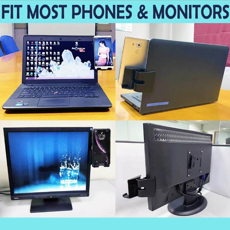 Laptop Screen Phone Holder Clip-On Phone Stand