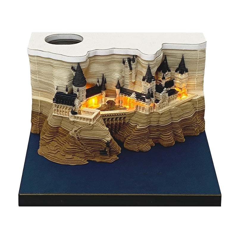 3D Castle Memo Pad, 160 Sheets for Magical Desk Notes