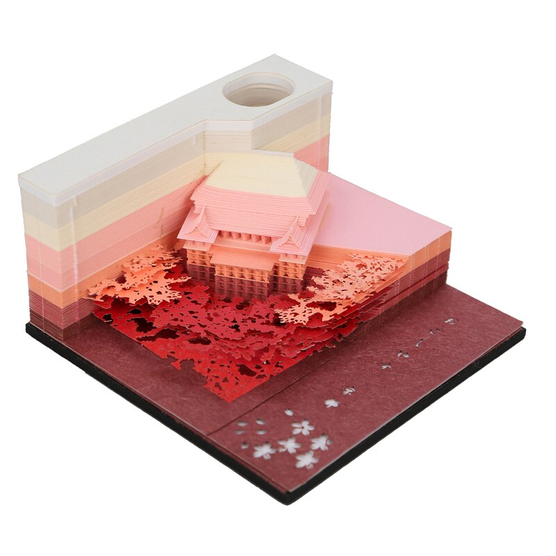 3D Castle Memo Pad, 160 Sheets for Magical Desk Notes