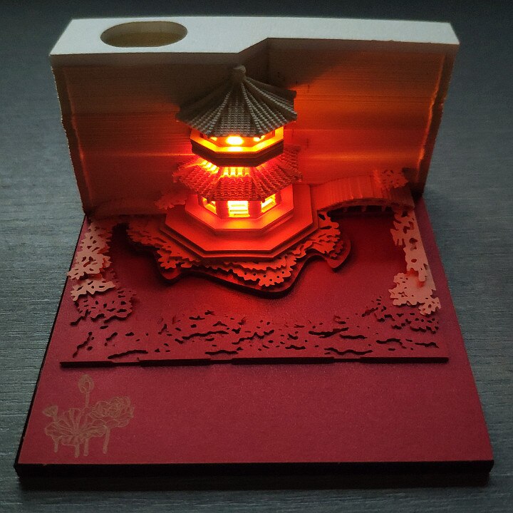 3D Castle Memo Pad, 160 Sheets for Magical Desk Notes