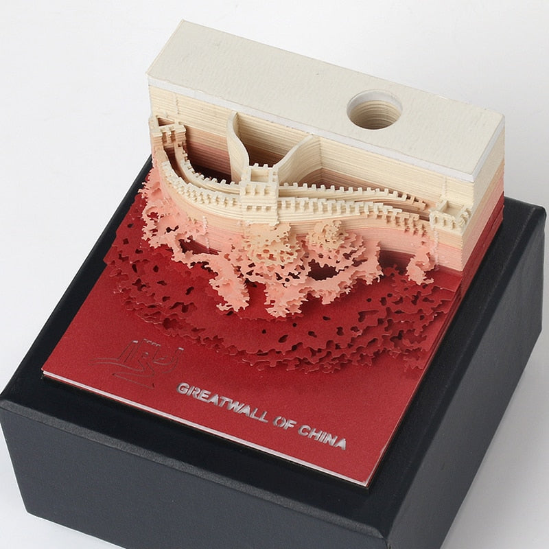 3D Castle Memo Pad, 160 Sheets for Magical Desk Notes