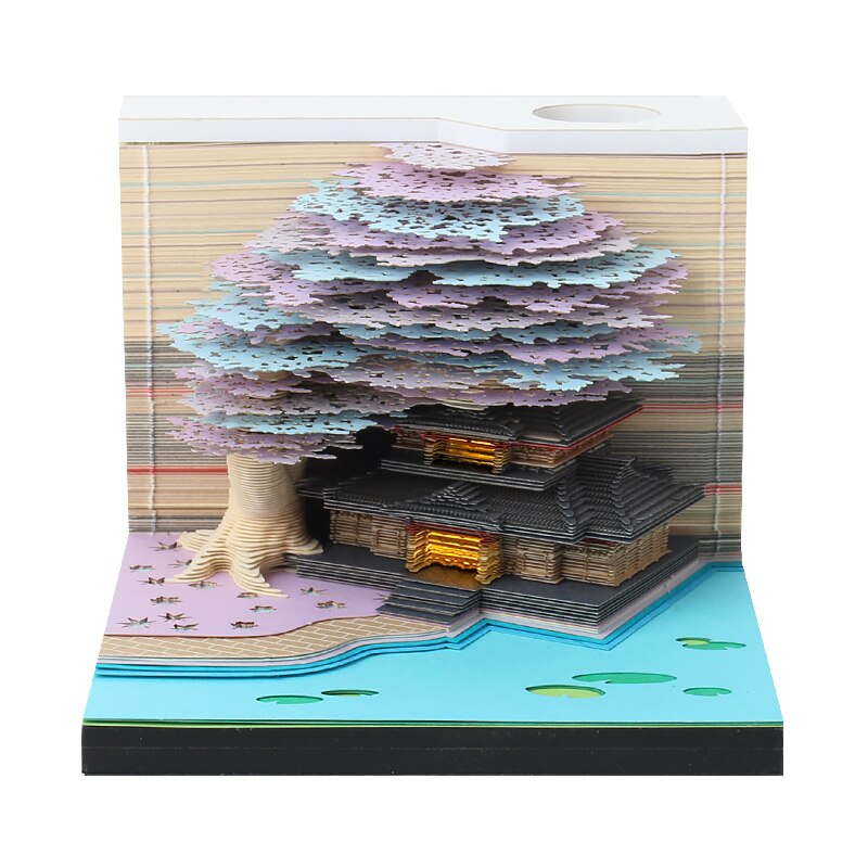 3D Castle Memo Pad, 160 Sheets for Magical Desk Notes