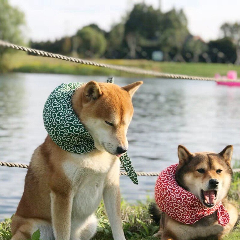 Japanese Print Pet Scarf Collar for Dogs & Cats