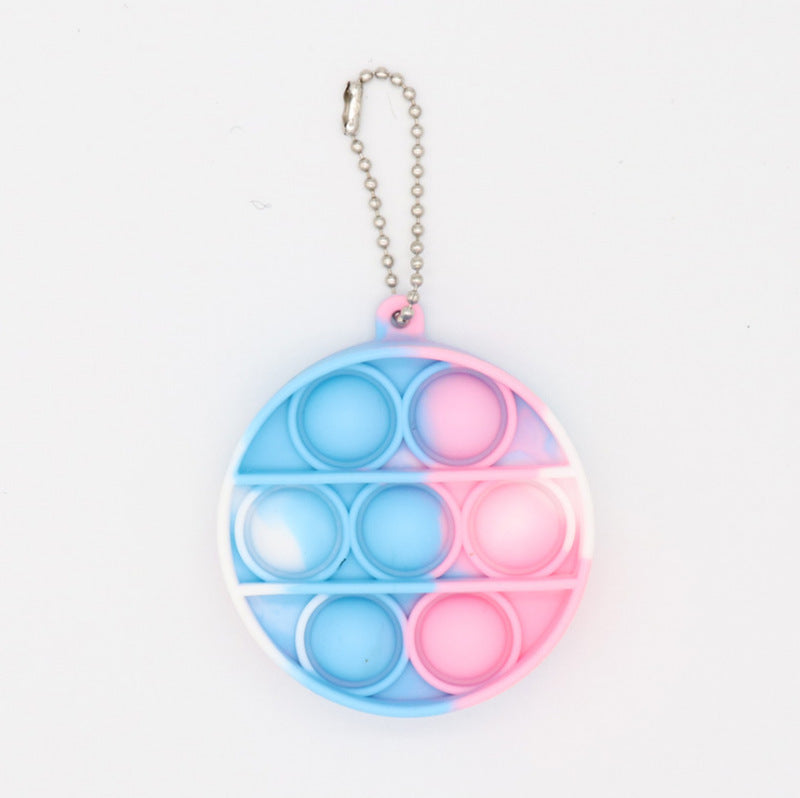 Pop-It Stress Relief Keychain For Portable Fidget Fun