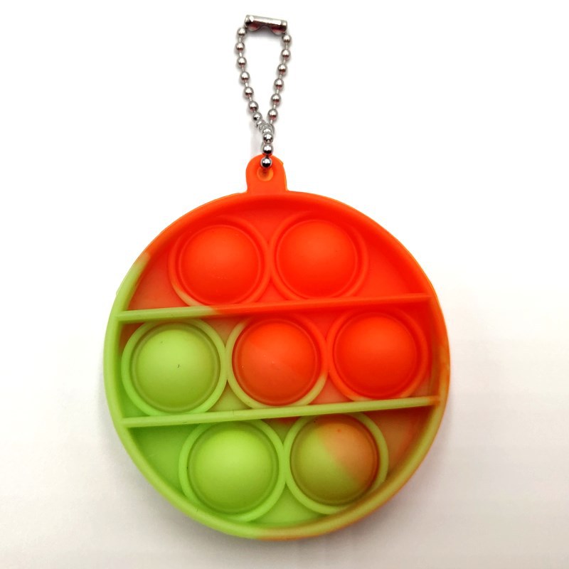 Pop-It Stress Relief Keychain For Portable Fidget Fun