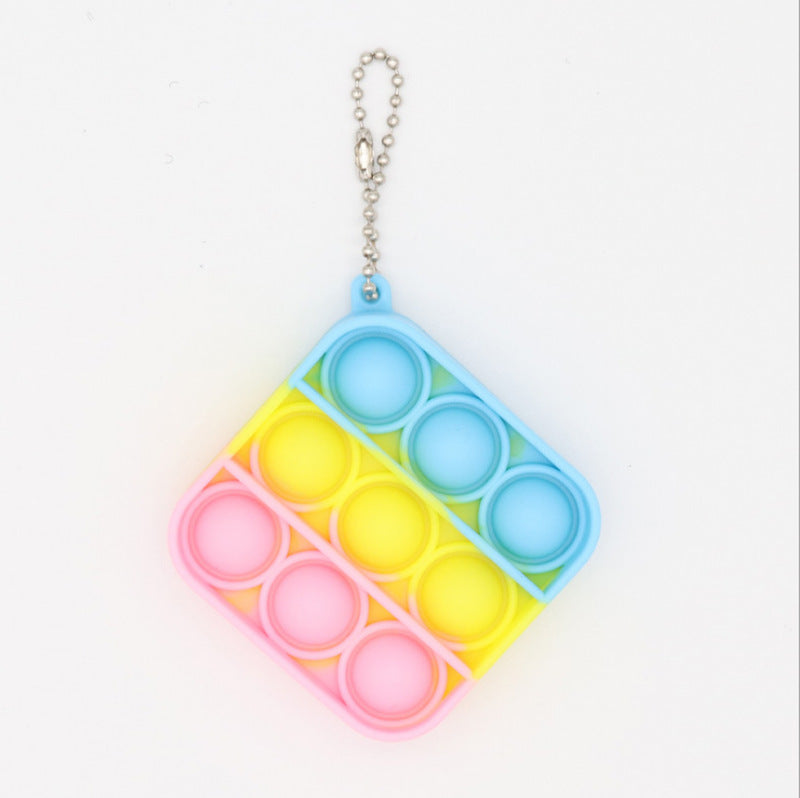 Pop-It Fidget Toy Keychain for Portable Sensory Play