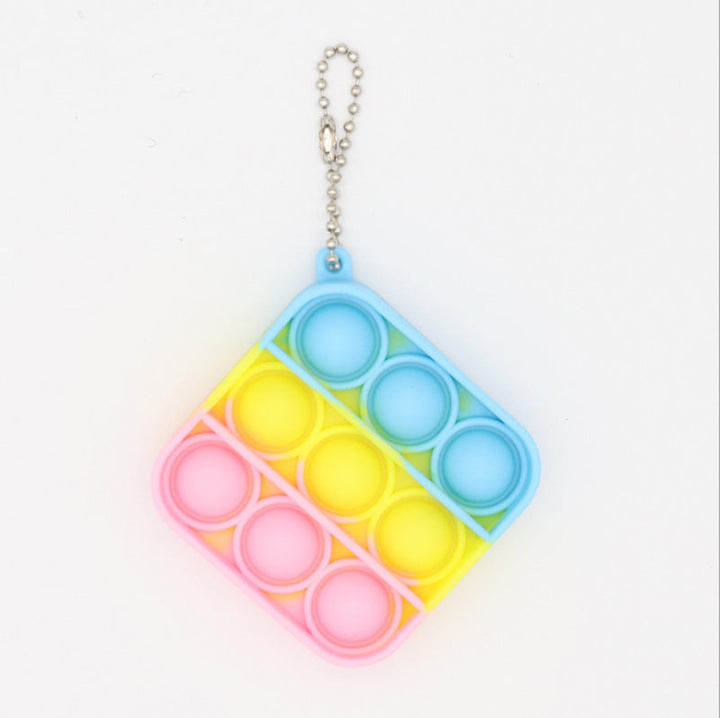 Pop-It Fidget Toy Keychain for Portable Sensory Play