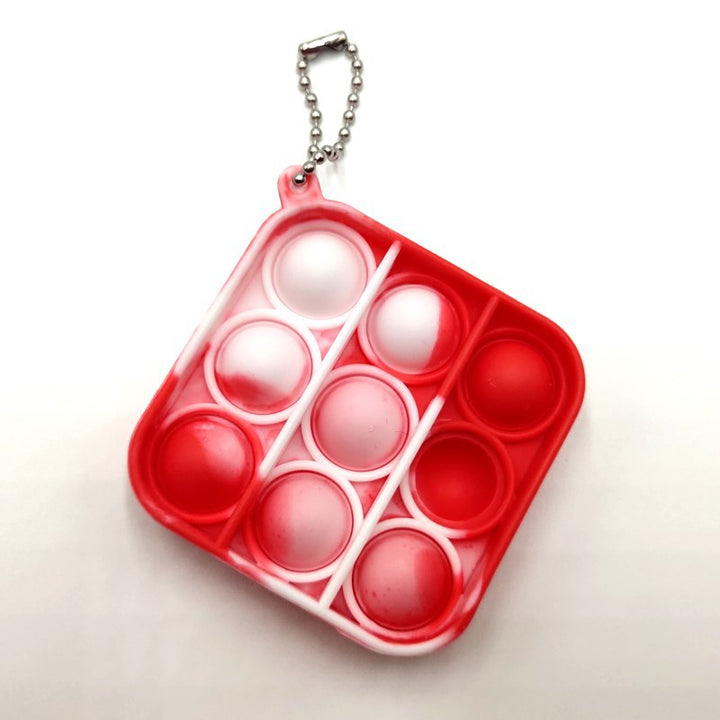 Pop-It Fidget Toy Keychain for Portable Sensory Play