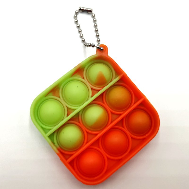 Pop-It Fidget Toy Keychain for Portable Sensory Play