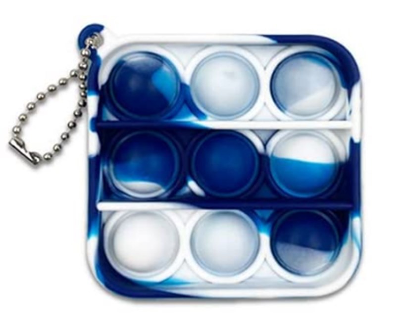 Pop-It Fidget Toy Keychain for Portable Sensory Play