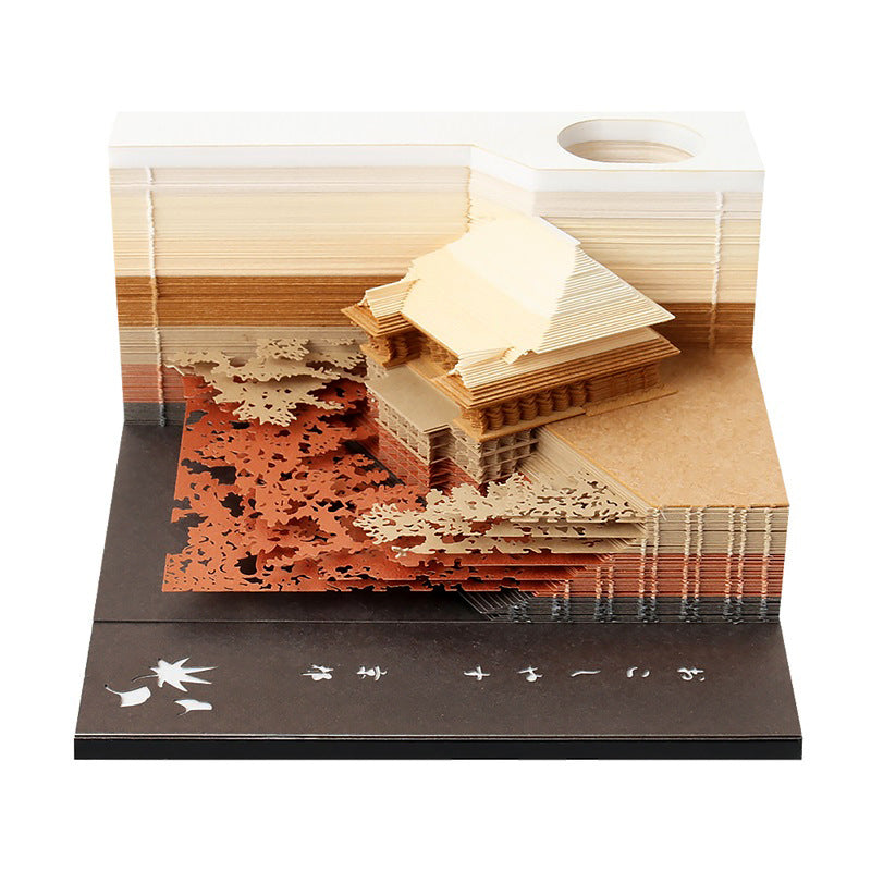 3D Paper Sculpture Sticky Note Desk Display Keepsake