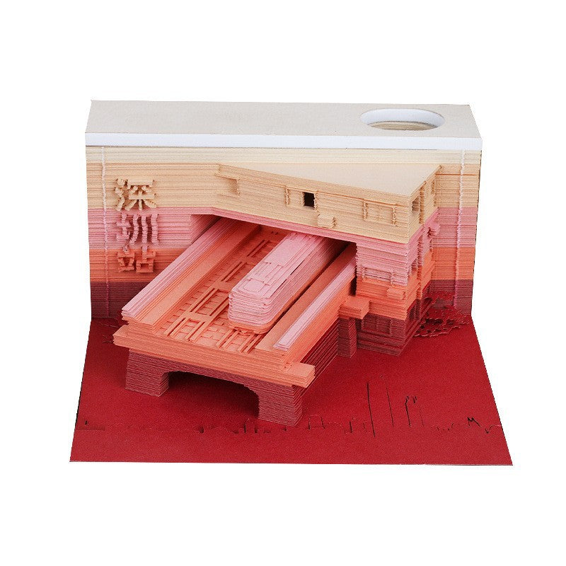 3D Paper Sculpture Sticky Note Desk Display Keepsake
