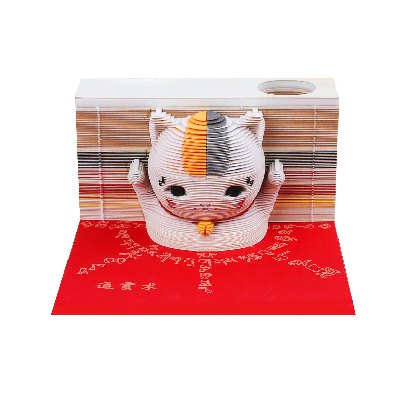 3D Paper Sculpture Sticky Note Desk Display Keepsake