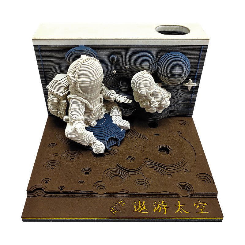 3D Paper Sculpture Sticky Note Desk Display Keepsake