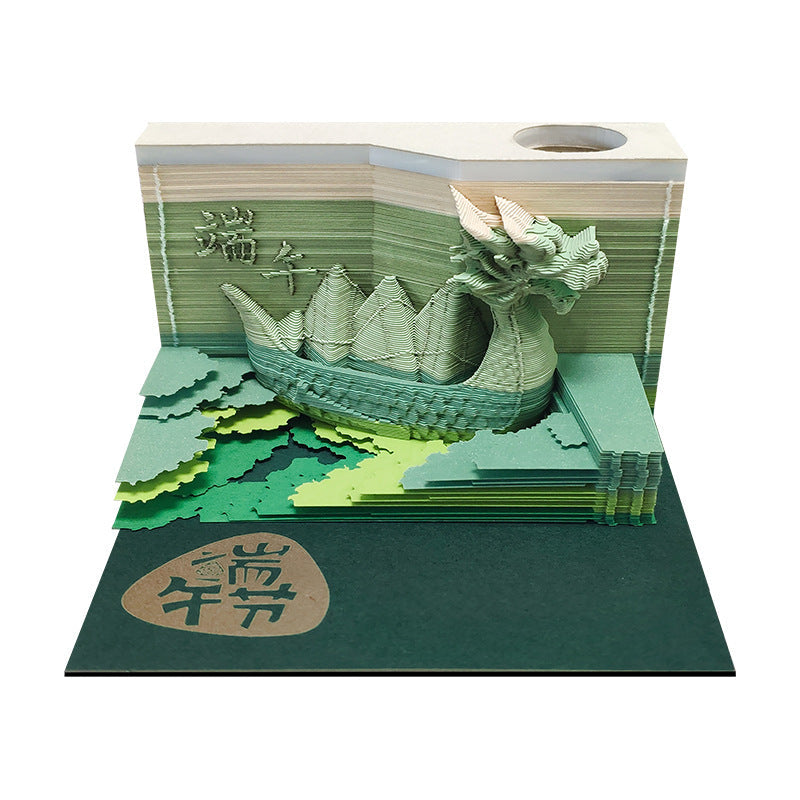 3D Paper Sculpture Sticky Note Desk Display Keepsake